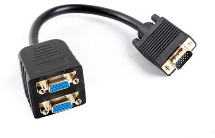 Splitter vga macho a 2xvga hembra lanberg ad-0020-bk - cable 20cm