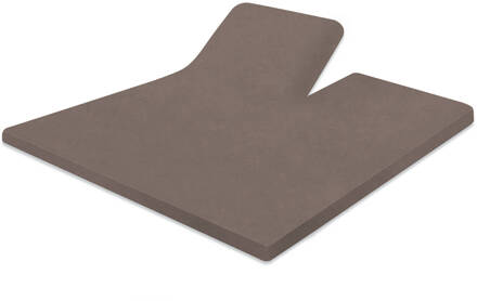 Splittopper Hoeslaken Badstof Velours taupe