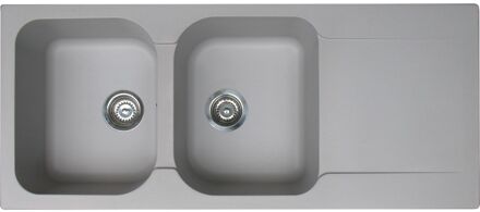Spoelbak Dubbel Lisse Grijs 116x50cm