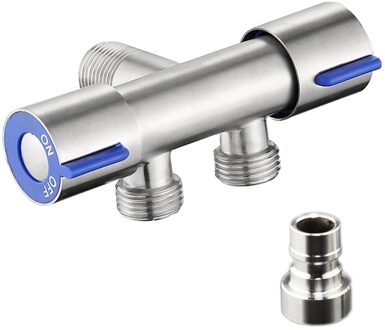 Spoelbak Rvs Kraan Diverter Wasmachine Nozzle Wc Water Splitter Separator Keuken Badkamer Adapter 3 Manier type 2