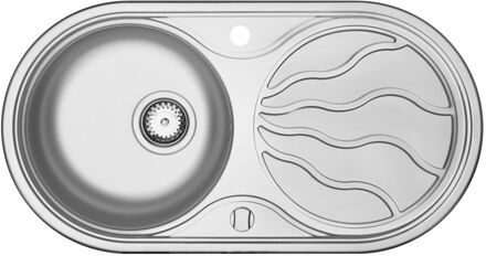 Spoelbak Sun 1 Kom + Afdruipplaat