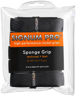 Sponge Grip Verpakking 5 Stuks-Zwart - nosize