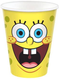 Spongebob Bekers 250ml (8st) Geel - Beige - Creme