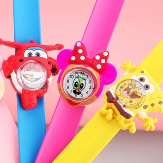 SpongeBob / Minnie Children Watches Kids Quartz Wristwatches Waterproof Jelly Kids Watches Clock Boys Girls Students Child Watch