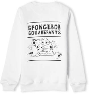Spongebob Squarepants Sprinting Through The Sea Kids' Sweatshirt - White - 122/128 (7-8 jaar) - Wit - M
