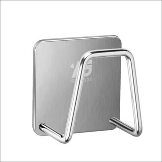 Spons Afvoer Rek 304 Roestvrij Staal Gratis Ponsen Afvoer Houder Magazijnstelling Schotel Doek Hook Muur Hanger Voor Keuken Badkamer