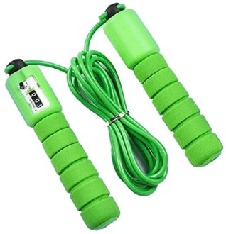 Spons Elektronische Tellen Rope Skipping Patroon Rope Skipping Studenten Fysieke Fitness Onderzoek Rope Skipping Springtouwen groen