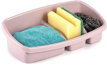 Spons houder - 26x14 cm - oudroze - doekjes organizer