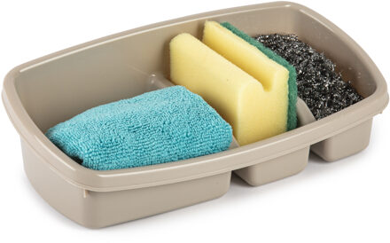 Spons houder - 26x14 cm - taupe - doekjes organizer