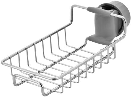 Spons Houder, Verstelbare Rvs Kraan Gemonteerd Spons Houder Voor Gootsteen Caddy Zeep Borstel Afwasmiddel Dr