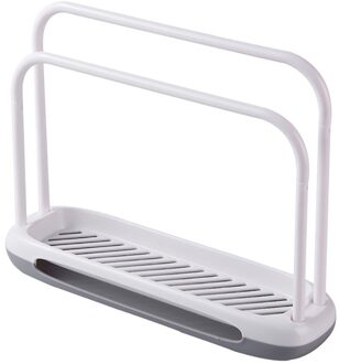 Spons Opslag Plank Keuken Aftappen Wastafel Doos Keuken Organizer Afneembare Stands Gebruiksvoorwerpen Handdoekenrek Thuis Opslag Houder wit
