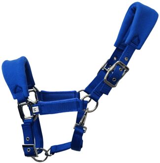 Spons Pad Rijden Apparatuur Beschermende Verstelbare Riem Thicken Afneembare Headcollar Zachte Hoofdstel Paard Halter Accessoires Blauw