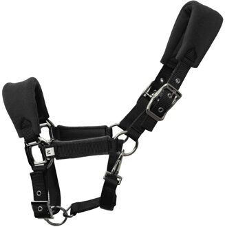 Spons Pad Rijden Apparatuur Beschermende Verstelbare Riem Thicken Afneembare Headcollar Zachte Hoofdstel Paard Halter Accessoires zwart