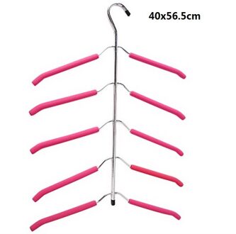 Spons Skid-proof multi-layer Fishbone Type Kleding Opslag Hanger Rvs multifunctionele Garderobe Ondersteuning Haak 1pc A2