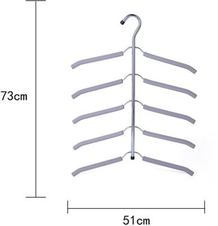 Spons Skid-proof multi-layer Fishbone Type Kleding Opslag Hanger Rvs multifunctionele Garderobe Ondersteuning Haak 1pc A3