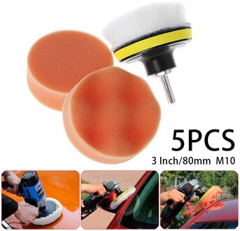 Spons Wassende Buffing Polijsten Metalen Buffer Pads 5Pcs 80Mm Kit M10 Boor Adapter Verkoop