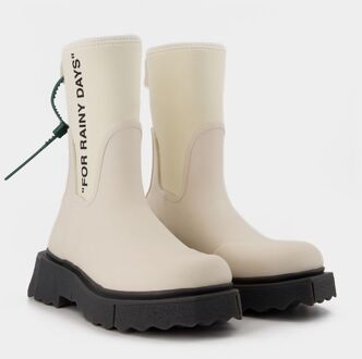 Sponsrubberen laarzen Wit/Zwart