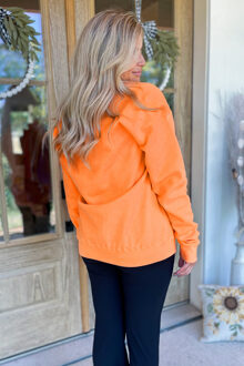 Spookachtige Graphic Pullover Oranje