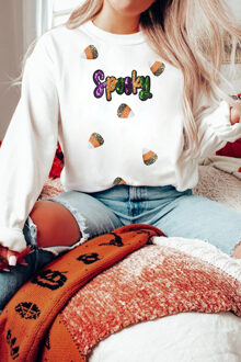 Spookachtige Snoepmaïs Sweatshirt Crème