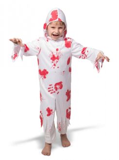 Spookje met bloed kostuum/jumpsuit voor kinderen - Halloween verkleedkleding voor kinderen M (116-134)