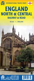 Spoorwegenkaart England North and Central Rail and Road | ITMB