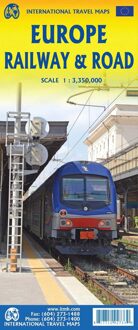 Spoorwegenkaart Europa spoorweg en wegenkaart | ITMB