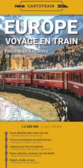 Spoorwegenkaart Europe Voyage en train Cartotrain | Europa | Cartotrain
