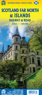 Spoorwegenkaart - Wegenkaart - landkaart Scotland Far North & Islands Railway & Road | ITMB