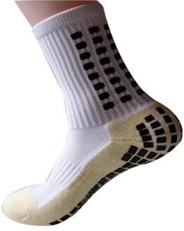 Sport Anti Slip Voetbal Sokken Katoen Voetbal Grip Sokken Mannen Sokken Calcetines (Hetzelfde Type Als De Trusox) roos rood