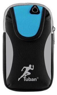 Sport Arm Bag Running Case Voor Hand Hold Telefoon 7 Kleuren Oortelefoon Gat Dubbele Tas Grote Capaciteit Duurzaam Ademende Running tassen zwart blauw