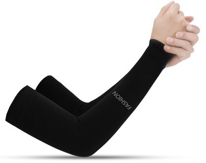 Sport Arm Compressie Mouw Basketbal Fietsen Arm Warmer Zomer Running Uv Volleybal Zonnebrandcrème Bands Arm Warmers 01 nee finger