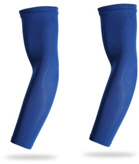 Sport Arm Mouw Basketbal Fietsen Arm Warmer Zomer Running Uv Volleybal Zonnebrandcrème Bands Outdoor Fietsen Sport Arm Mouw blauw