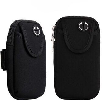 Sport Armband Phone Bag Cover Hardlopen Gym Arm Band Case Op De Voor Huawei Iphone 7 8 Plus X Xs samsung Waterdichte Sporttas Blcak