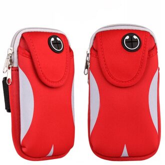 Sport Armband Phone Bag Cover Hardlopen Gym Arm Band Case Op De Voor Huawei Iphone 7 8 Plus X Xs samsung Waterdichte Sporttas rood