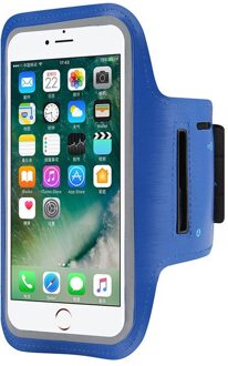 Sport Armband Riem Telefoon Case Arm Band Voor Iphone 12 11 Pro Max Xr 6 7 8 Plus Voor Note 20 10 S10 S9 Gym Armband Onder 6.5 Inch blauw