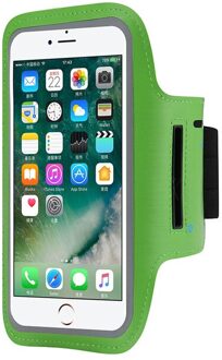 Sport Armband Riem Telefoon Case Arm Band Voor Iphone 12 11 Pro Max Xr 6 7 8 Plus Voor Note 20 10 S10 S9 Gym Armband Onder 6.5 Inch groen