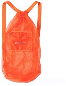 Sport Basketbal Rugzak Trekkoord Netje Trekkoord Zak Outdoor Training Sport Fitness Opbergtas oranje M