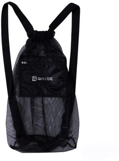 Sport Basketbal Rugzak Trekkoord Netje Trekkoord Zak Outdoor Training Sport Fitness Opbergtas zwart L