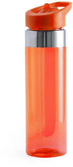Sport bidon 650 ml - oranje kunststof - draaidop - eenvoudig openen