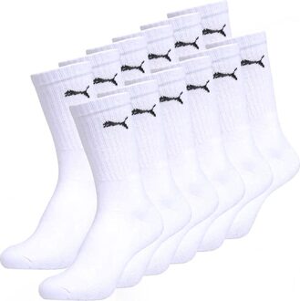 Sport Crew (12-Pack) Sokken (regular) - Maat 43-46 - Unisex - wit/zwart