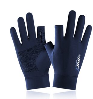 Sport Glof Ijs Zijde Riding Rijden Handschoenen Twee-Vinger Vissen Handschoenen Antislip Fitness Hoog-elastische Ultraviolet bescherming Handschoenen MULTI