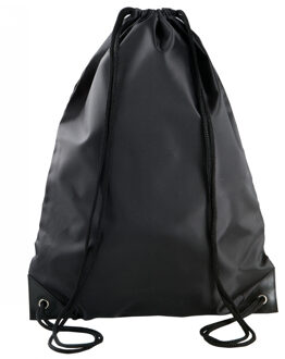 Sport gymtas/draagtas met rijgkoord - 4x stuks - zwart - 34 x 44 cm - polyester - verstevigde hoeken