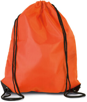 Sport gymtas/draagtas oranje met rijgkoord 34 x 44 cm van polyester
