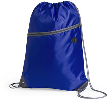 Sport gymtas/rugtas - blauw - 34 x 44 cm - polyester - met rijgkoord - Gymtasje - zwemtasje