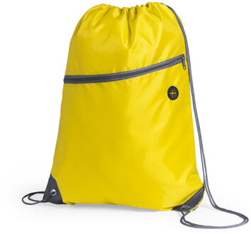Sport gymtas/rugtas/draagtas geel met rijgkoord 34 x 44 cm van polyester