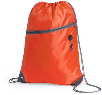 Sport gymtas/rugtas/draagtas oranje met rijgkoord 34 x 44 cm van polyester