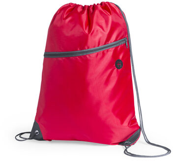 Sport gymtas/rugtas/draagtas rood met rijgkoord 34 x 44 cm van polyester