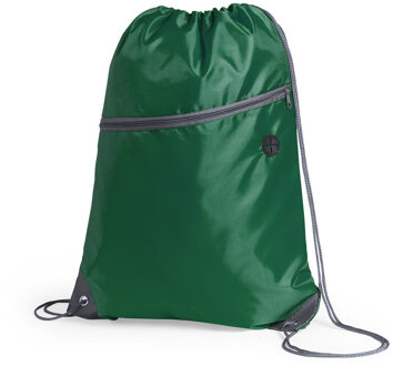 Sport gymtas/rugtas - groen - 34 x 44 cm - polyester - met rijgkoord - Gymtasje - zwemtasje