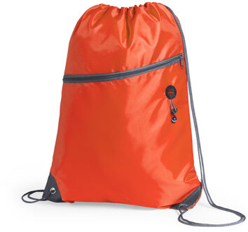 Sport gymtas/rugtas - oranje - 34 x 44 cm - polyester - met rijgkoord - Gymtasje - zwemtasje