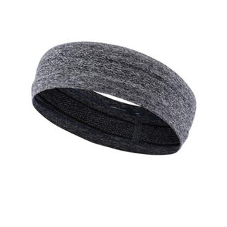 Sport Hoofdband Mannen Vrouwen Hoofd Zweet Band Run Voetbal Tennis Hoofddoek Siliconen Anti-slip Elastische Zweetband Haarband donker grijs
